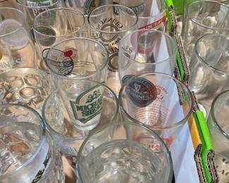 Huge selection of bar glasses.