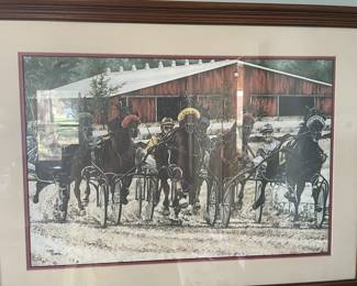 Racing Print by Cindy Erkfitz.