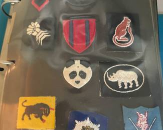 Assorted military pins, buttons, badges, stickers and more!