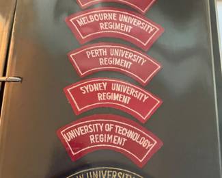 Assorted military pins, buttons, badges, stickers and more!