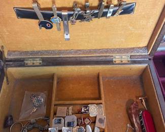 Assorted military pins, buttons, badges, stickers and more!