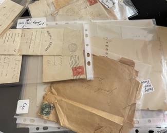 Letters and memorabilia from the late 1800s