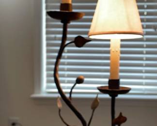 Bronze And Gold Leaf Table Lamp