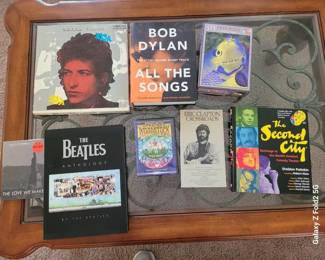 CDs And Coffee Table Books Beatles, Bob Dylan, And More