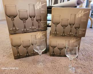 AS Phase 1 Princeton Stemware In Boxes 2 Sizes, Set Of 11 Each