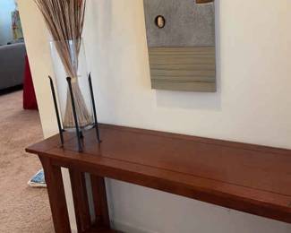 Console Table And Decorative Vase wall Art Not Included