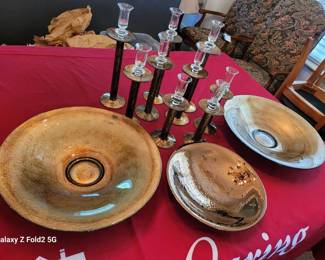 CopperTones Bowls And Candle Sticks