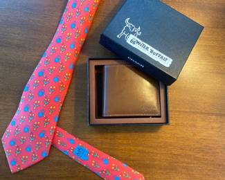 Hermes tie, Coach wallet