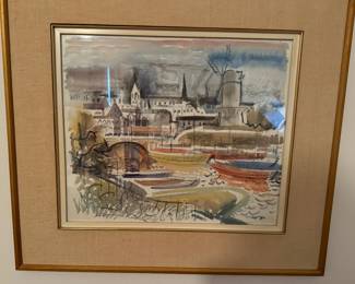Original signed work by HG Glyde
Church and Windmill 1959
Watercolour
14.5x17.5 in. approx.
