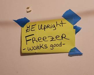 GE Upright freezer