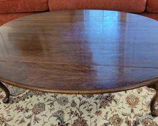 Mahogany coffee table with drop sides