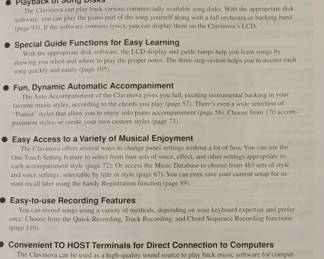 Yamaha Clavinova CVP-202!  See extensive Details under the Estate Sale Description. The Yamaha Clavinova CVP-202 features over 723 different sounds to give you a wide array of creativity at the helm.
