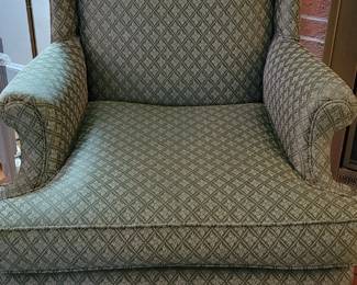 Wingback chair, one of two