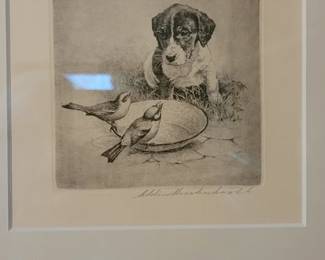 Original German Etching dated 1970