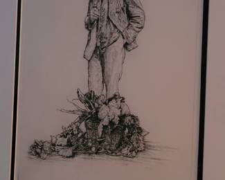 Vintage German etching