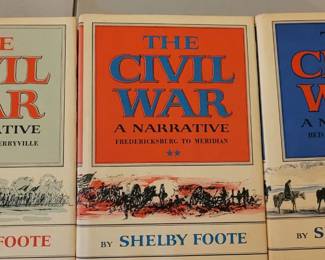 Three Volume Set of "The Civil War, A Narrative" by Shelby Foote