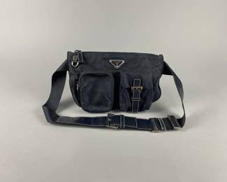 Lot 19 | Vtg Prada Navy Blue Waist Bag
