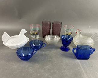 Lot 284 | Vintage Hand Painted Ford Glasses & More
