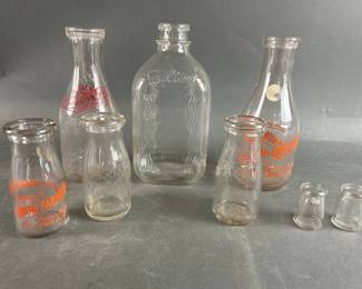 Lot 181 | Vintage Glass Milk Jugs & More

