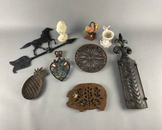Lot 85 | Vtg Cast Iron Door Stops & More!
