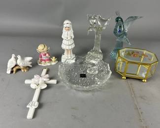 Lot 463 | Vtg Mikasa, Art Glass Birds, & More
