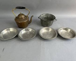 Lot 328 | Vtg Douro Copper Kettle & More
