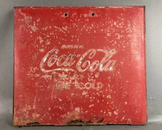 Lot 215 | Vintage Metal Coca Cola Ice Cold Sign
