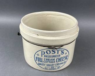 Lot 218 | Vintage Post’s Cream Cheese Crock
