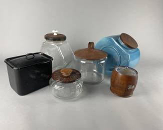 Lot 93 | Vtg Kitchen Canisters
