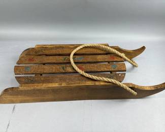 Lot 209 | Vtg Hand Painted Sled
