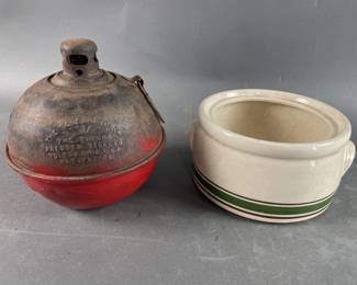 Lot 100 | Vtg Toledo Torch Smudge Pot and McCoy Pot
