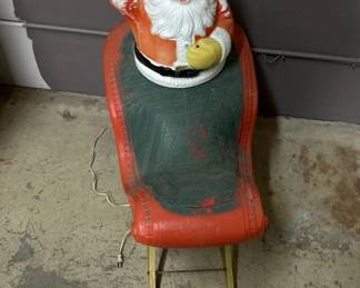 Lot 239 | Vintage Santa Sled Blow Mold
