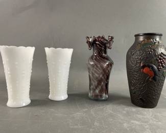 Lot 78 | Milk Glass Vases and More
