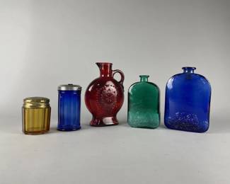 Lot 130 | Vtg Ruby Red Star Decanter & More!
