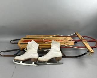 Lot 212 | Vtg Paris Sled & More
