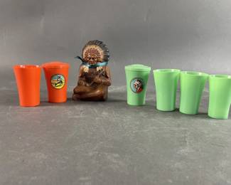 Lot 104 | Native American Plastic Nesting Cups and More
