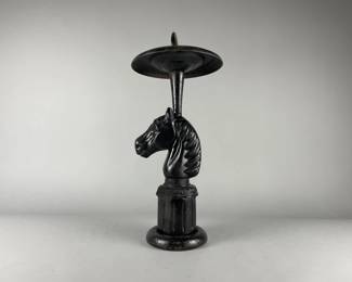 Lot 158 | Vtg Horse Wood Ashtray Stand
