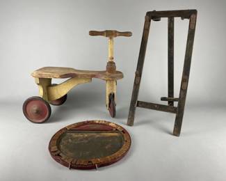 Lot 151 | Vtg Wood Toy Tricycle & More!
