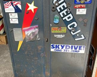 Lot 423 | XL Metal Cabinet, Magnets, Books & More
