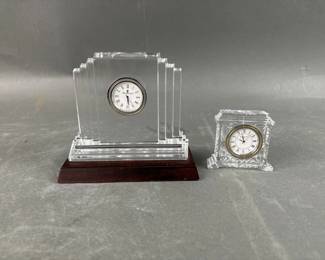 Lot 22 | Waterford Crystal & Glass Clocks
