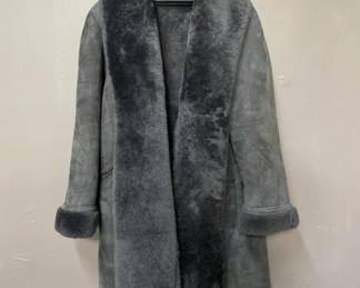 Lot 59 | Veg French Creek Leather Suede & Sherling Coat
