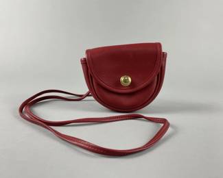 Lot 29 | Vtg Red Leather Coach Mini Belt Bag
