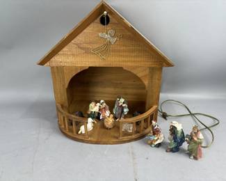 Lot 465 | Vtg Manger Nativity Scene
