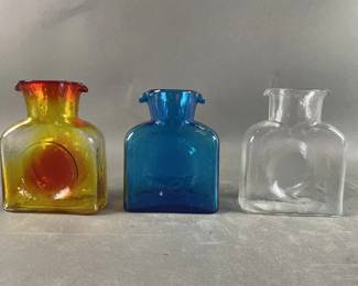 Lot 94 | 3 Glass Mini Water Bottles
