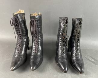 Lot 83 | Antique Victorian Lace Up Leather Boots
