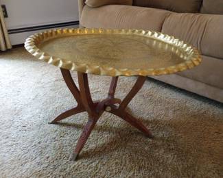 A Brass Topped Tray Table, and Sofa, 
