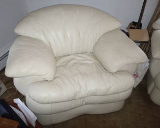 White Leather Chair, 