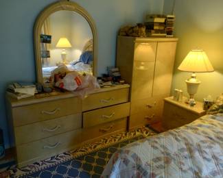 The Master Bedroom Furniture Set, In a Blond Finish, many Pieces, 