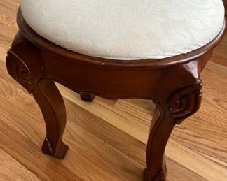 Carved vanity stool