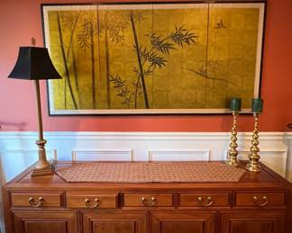 Asian inspired buffet cabinet